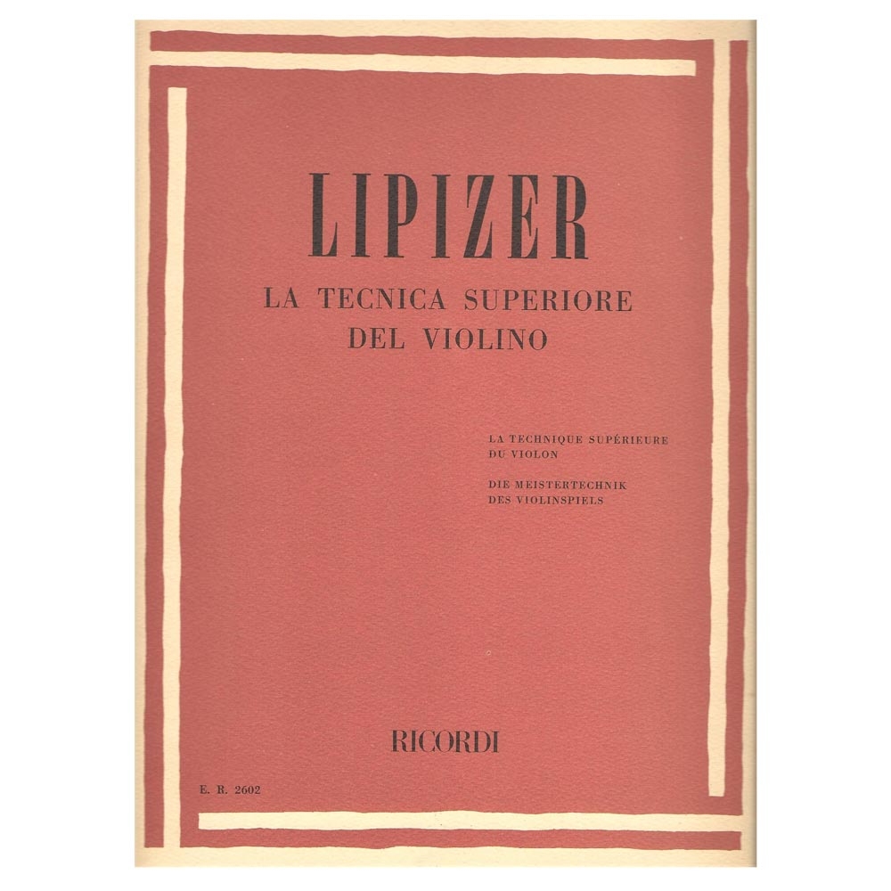 RICORDI Lipizer - La Tecnica Superiore Del Violino Βιβλίο για βιολί RICORDI Lipizer - La Tecnica Superiore Del Violino Βιβλίο για βιολί