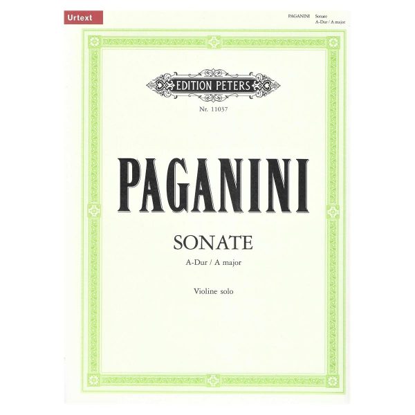 Edition Peters Paganini - Sonata In A Major Βιβλίο για βιολί