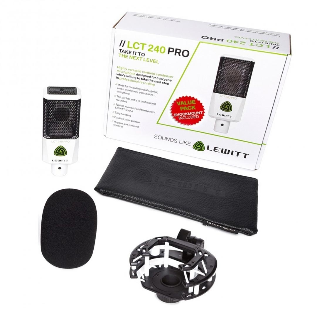 LEWITT LCT240 PRO White Cardioid ValuePack Πυκνωτικό μικρόφωνο LEWITT LCT240 PRO White Cardioid ValuePack Πυκνωτικό μικρόφωνο