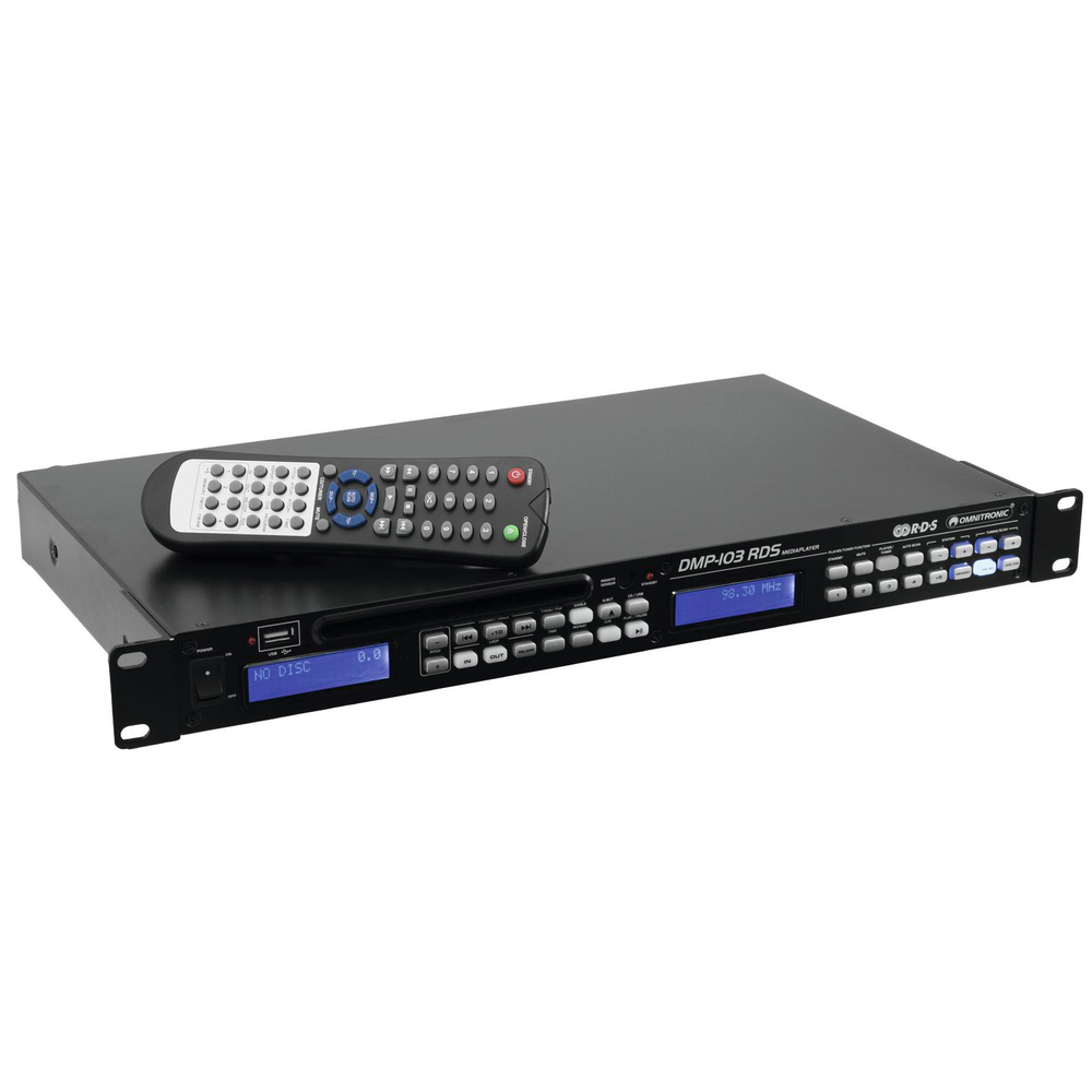 OMNITRONIC DMP-103RDS USB/SD CARD PLAYER RACK MOUNTABLE WITH FM RDS TUNE OMNITRONIC DMP-103RDS USB/SD CARD PLAYER RACK MOUNTABLE WITH FM RDS TUNE