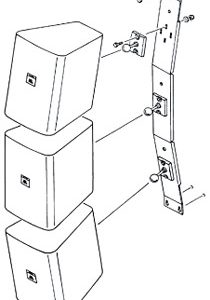 JBL MTC 28V VERTICAL COLUMNAR ORIENTATION OF UP TO 3 SPEAKERS CONTROL 28