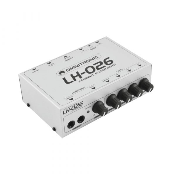 OMNITRONIC LH-026 3 CHANNEL STEREO MIXER IN ONE STEREO OUTPUT