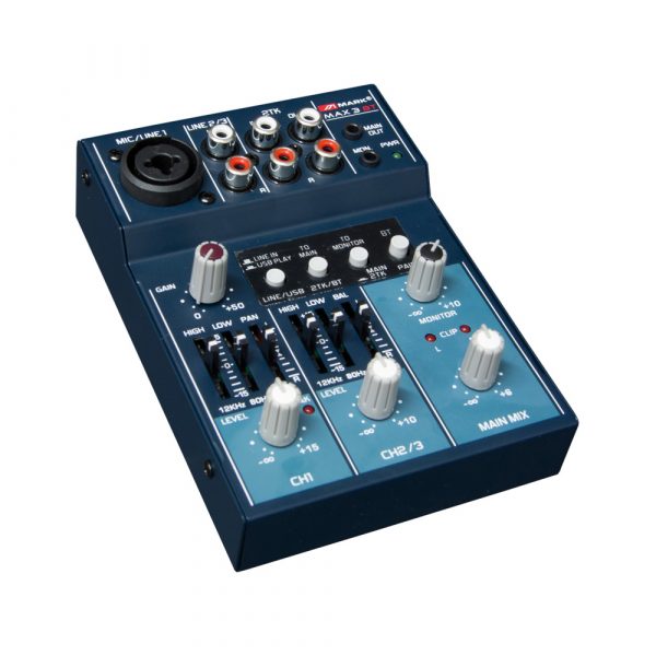 MARK MARK MAX 3 BT BLUETOOTH & USB MIXER 3 CH