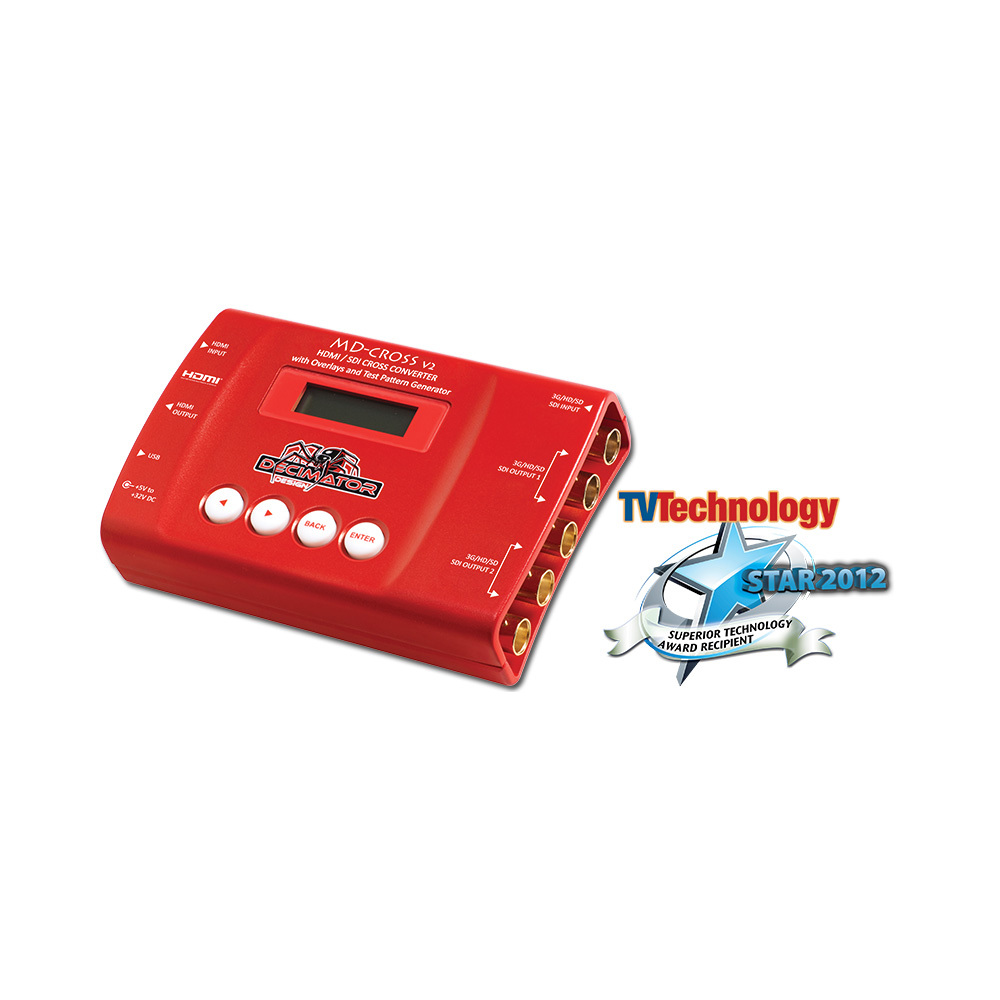 DECIMATOR MD-CROSS MD-CROSS V2 CROSS CONVERTER HDMI/SDI DECIMATOR MD-CROSS MD-CROSS V2 CROSS CONVERTER HDMI/SDI