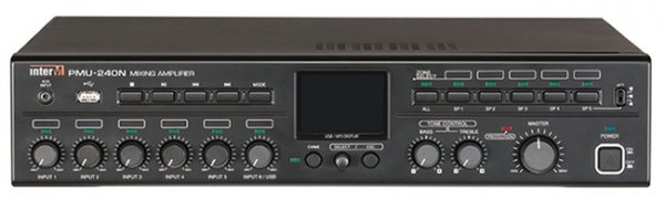 INTER-M PMU-120N ΜΙΚΤΗΣ-ΕΝΙΣΧΥΤΗΣ 6 ΕΙΣΟΔΩΝ 120W/100V 5 ΖΩΝΕΣ NETWO