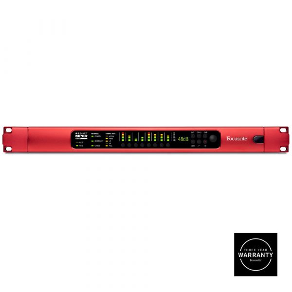 FOCUSRITE-PRO REDNET MP8R 8-CHANNEL REMOTE MIC PRE WITH REDUNDANT NETWORK