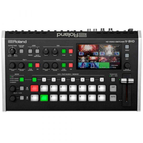 ROLAND V-8HD 8 CH. HD-HDMI VIDEO SWITCHER - 2PINP - SCREEN