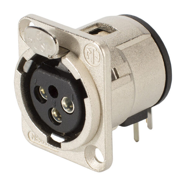 NEUTRIK Neutrik NC3FD-H Βύσμα XLR σασί 3pin με επάργυρες επαφές.