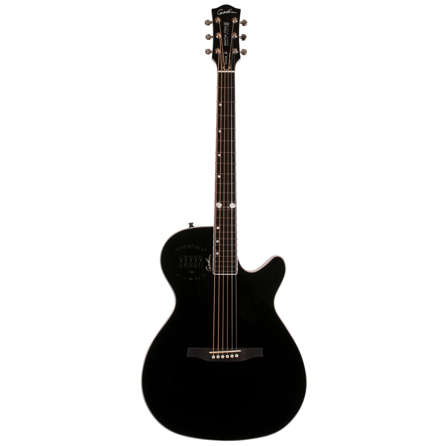Godin Multiac Steel Doyle Dykes Black & TRIC Case 46188 doyledykes multiac signature black