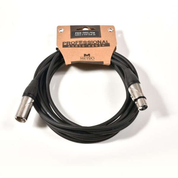 METRO Metro PXX-001/5M Καλώδιο μικροφώνου 3-pin XLR male σε 3-pin XLR female 5m