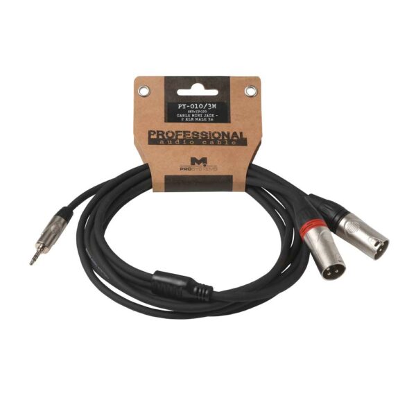 METRO  PY-010/3M 2x3PIN XLR MALE ΣΕ 3,5mm MINI JACK STEREO 3m