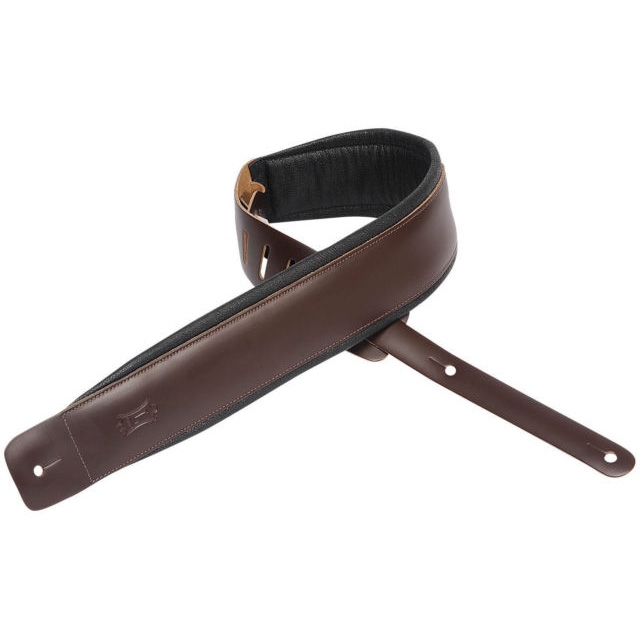 LEVY'S DM1PD Genuine Leather Padded Dark Brown 3" LEVY'S DM1PD Genuine Leather Padded Dark Brown 3"