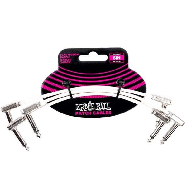 Ernie Ball 6385 Flat Ribbon Angled White 0.15m (3-Pack)