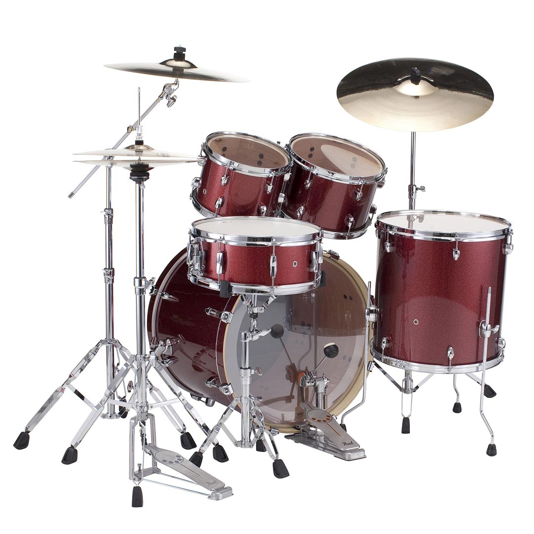 Pearl EXX725FBR Black Cherry Glitter pearl export 22 black cherry glitter complete drumset