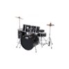 PP Percussion PP-250BLK Ακουστικό Ντραμ Σετ Μαύρο με Πιατίνια