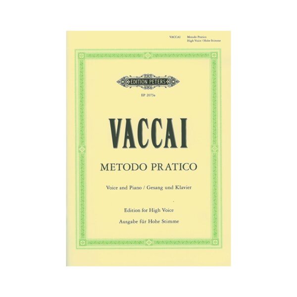 Edition Peters Vaccai - Practical Method for High Voice & Piano