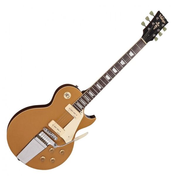 VINTAGE V100MU Gold Top Ηλεκτρική Κιθάρα με Vibrola