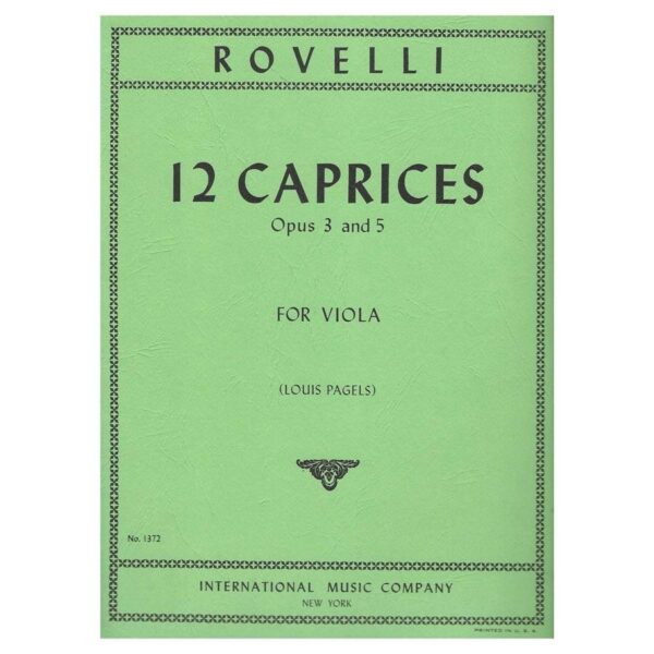Rovelli - 12 Caprices Op. 3&5