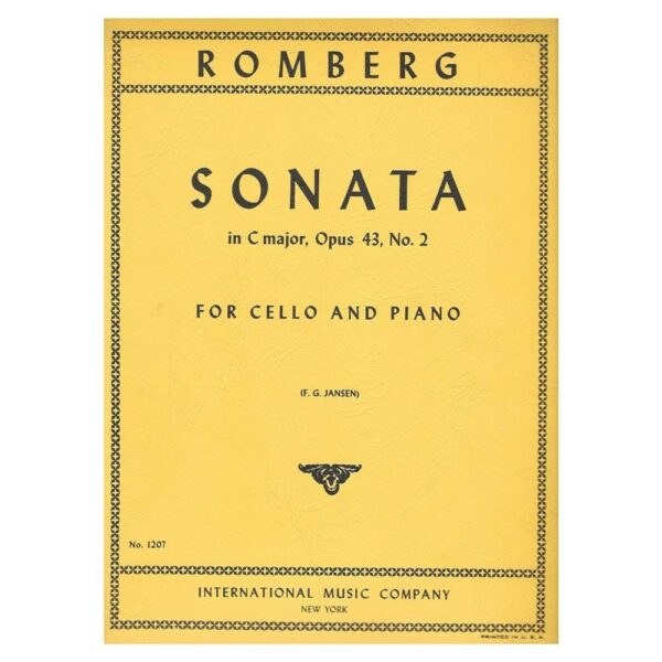 Romberg - Sonata In C Major Op.43 No.2 for Cello & Piano