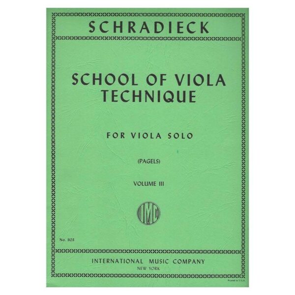 Schradieck - School Of Viola Technique Vol.3