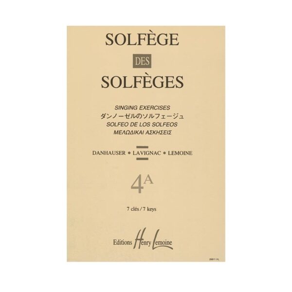 Solfege Des Solfeges, Vol.4A