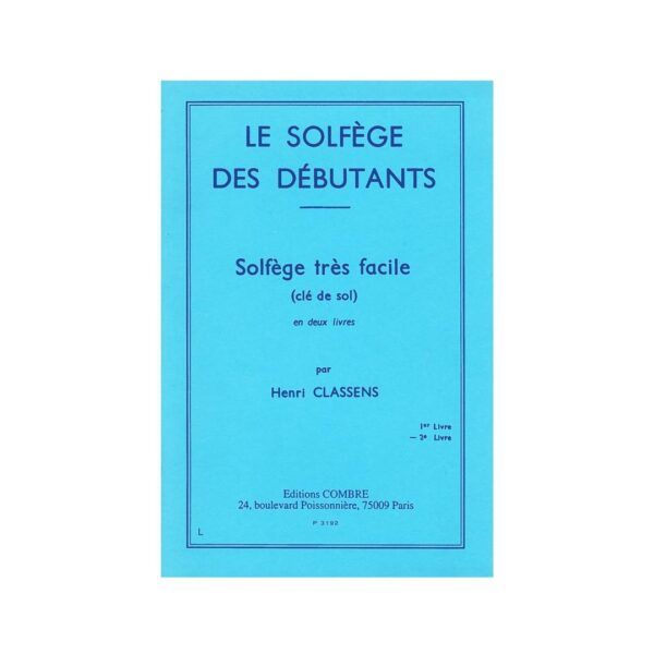 Classens - Le Solfege Des Debutants (Cle de Sol)  Vol.2