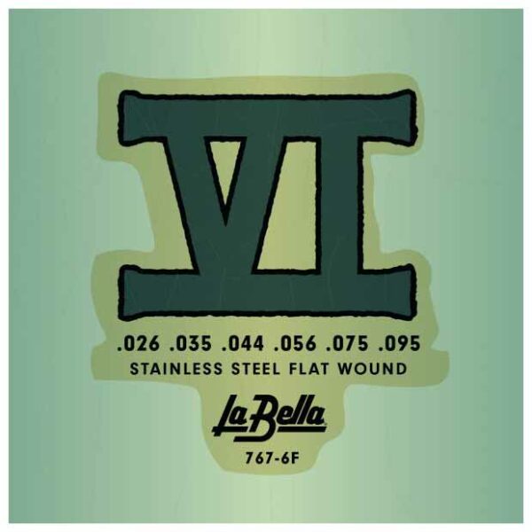 La Bella 767-6F Bass VI Flat Wound 026-095