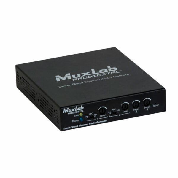 MUXLAB Dante/Quad Channel Audio PoE Gateway MU