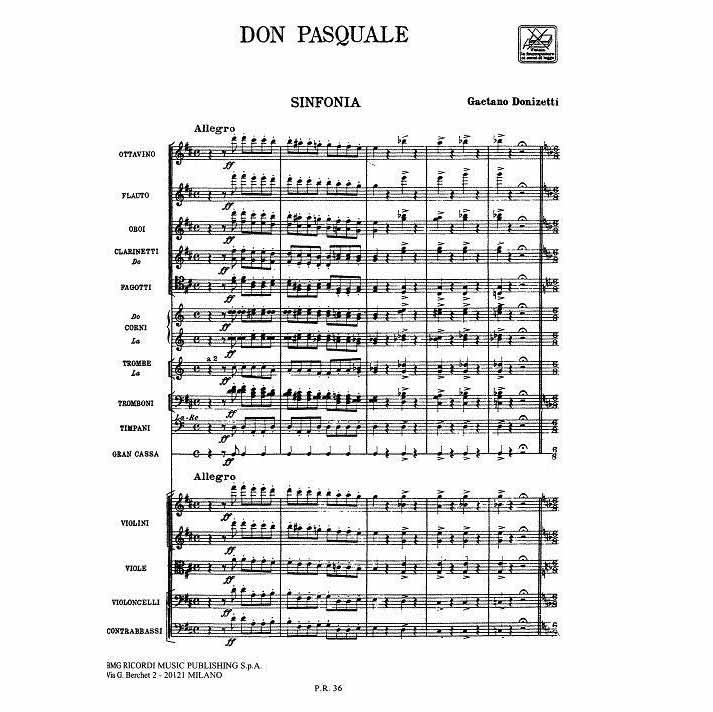 RICORDI Donizetti - Don Pasquale F/S pr1382 3