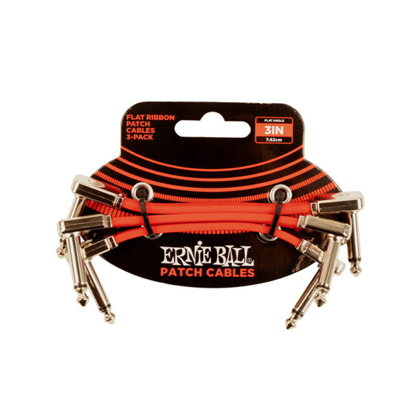 Ernie Ball 6401 Flat Ribbon Angled Red 0.07m (3-Pack)