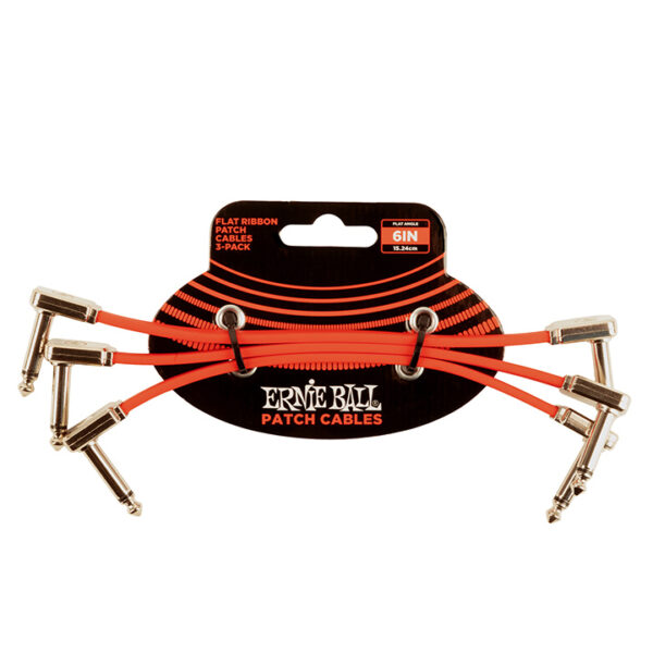 Ernie Ball 6402 Flat Ribbon Angled Red 0.15m (3-Pack)