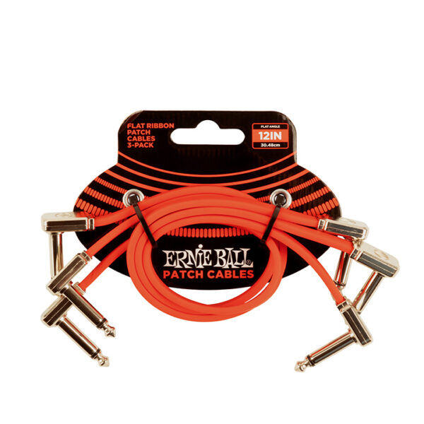 Ernie Ball 6403 Flat Ribbon Angled Red 0.30m (3-Pack)