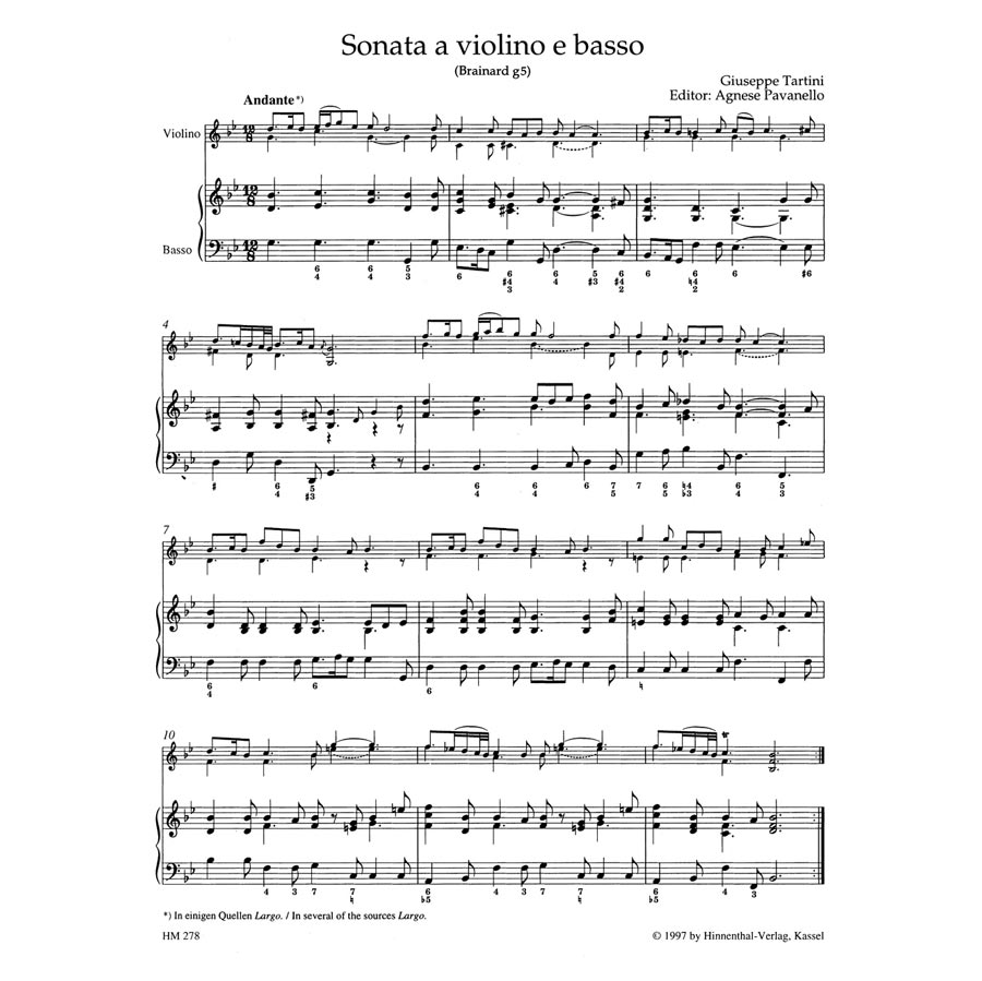 Tartini - Sonata In G Minor for Violin & Basso Continuo lrg 01 12