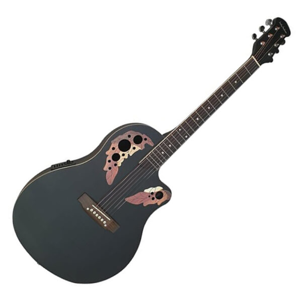 J.J LBFG028CEQ με Σκάφος ABS Black Gloss Ηλεκτροακουστική Κιθάρα