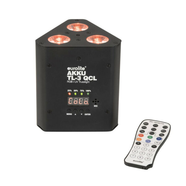 EUROLITE AKKU TL-3 QCL RGB+UV LED SPOT RGB+UV ΜΠΑΤΑΡΙΑΣ