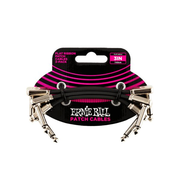 Ernie Ball 6220 Flat Ribbon Angled Black 7,62cm (3-Pack)