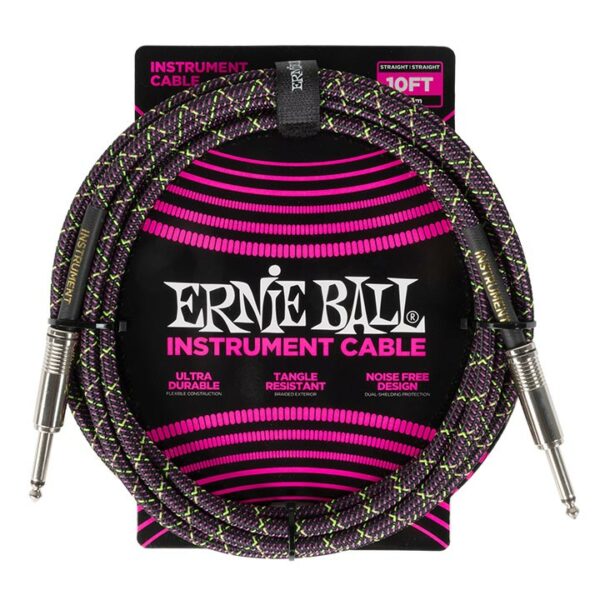 Ernie Ball 6427 Braided Straight/Straight Mono Purple Python 3.00m