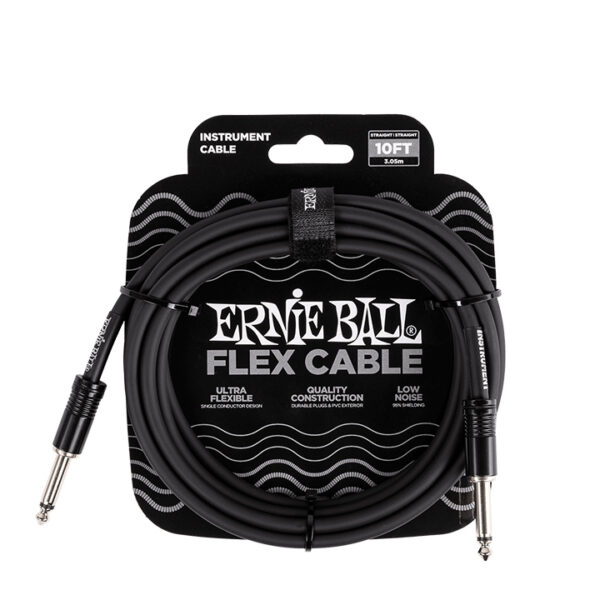 Ernie Ball 6434 Flex Straight/Straight Mono Black 3.00m