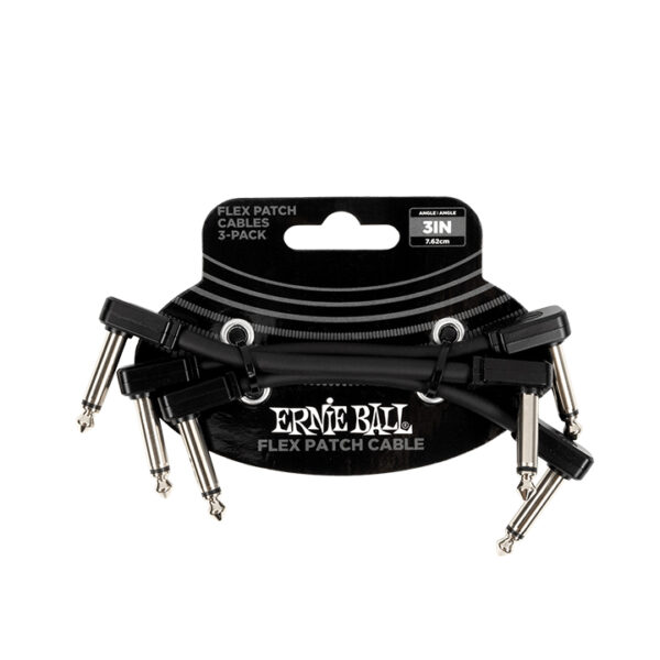 Ernie Ball 6443 Flex Angled Black 7,62cm (3-Pack)