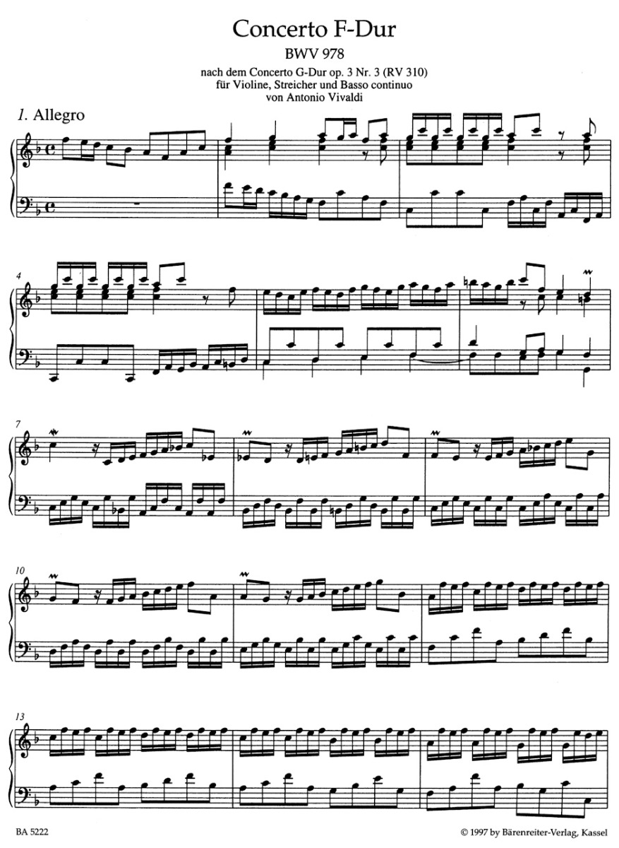 Bach - Keyboard Arrangements of Works by Other Composers II lrg 01 1 7