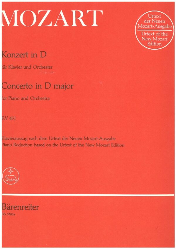 Mozart - Concerto for Piano & Orchestra n.16 in D major K. 451